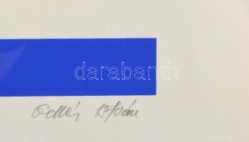 Gellér B. István (1946-2018): Kompozíció (cím nélkül). Szitanyomat, papír, jelzett, számozott (18/40...