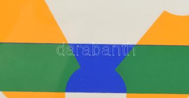 Gellér B. István (1946-2018): Kompozíció (cím nélkül). Szitanyomat, papír, jelzett, számozott (18/40...