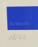 Gellér B. István (1946-2018): Kompozíció (cím nélkül). Szitanyomat, papír, jelzett, számozott (18/40...