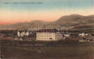 Brád with railway-station