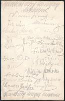 1924 Országos Casino menükártyája, a hátoldalakon számos aláírással, közte Lónyay, Csáky és Máriássy...