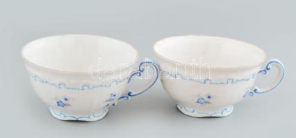 Zsolnay, régi, 6 személyes teáskészlet, jelzett, kopott