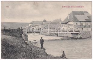 1912 Breznóbánya, Brezno nad Hronom; Híd, zsinagóga. Kreisler József kiadása / bridge, synagogue (EK)