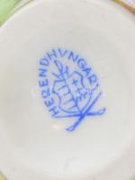 Herendi kétfalú, áttört bonbonier, jelzett, kis kopásokkal, d: 7,5 cm