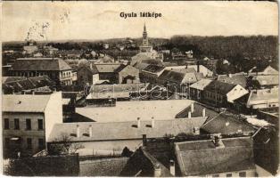 1916 Gyula látképe (ázott / wet damage)