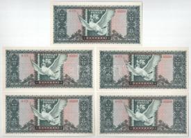 1946. 10.000.000P (5x) sorszámkövetők "O 073 032226 - O 073 032230" T:AU / Hungary 1946. 1...