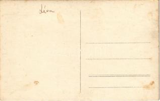 Léva, Levice; Kossuth tér, háttérben az Állami tanítóképző, piac / square, market, teachers training...