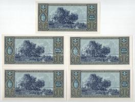 1945. 1.000.000P (5x) sorszámkövetők "N 108 060733 - N 108 060737" T:AU / Hungary 1945. 1....