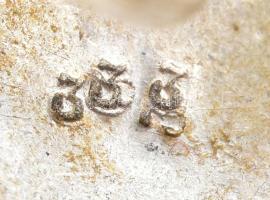 Antik Ezüst (Ag) 6db, pityke gomb, jelzett, nettó: 28g, gyűjtői darab!