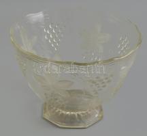 Bohemia cseh üveg gyümölcsős tál.Nagy méretű.d: 38 cm, m: 20 cm