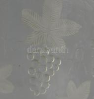 Bohemia cseh üveg gyümölcsős tál.Nagy méretű.d: 38 cm, m: 20 cm