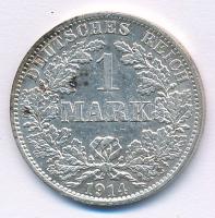 Német Birodalom 1914A 1M Ag T:1- patina German Empire 1914A 1 Mark Ag C:AU patina Krause KM#14