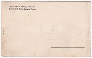 Orsova, Al-Duna (Vaskapu-szoros, Portile de Fier); Gőzhajó keresztelő a Babagáj (Babakáj) sziklánál ...