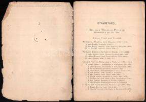Stammbuch der Familie Posewitz I-II. köt. Késmárk,1906, Vogt - Sauer Pál, 46 p.; 27 p. Német nyelven...
