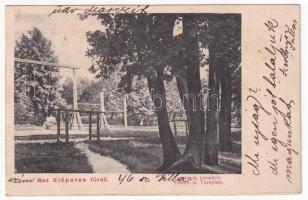 1904 Előpatak, Valcele; Teniszpálya és kültéri tornahely / Tennis- u. Turnplatz / tennis court, outdoor gym (EK)