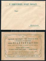 1907 A Nagyváradi Sport-Egylet dísztornájának meghívója, 1907. feb. 07.,a hátoldal a programmal, benne bejegyzésekkel. borítékja, foltos.