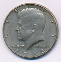 Amerikai Egyesült Államok 1968D 1/2$ Ag Kennedy T:XF USA 1968D 1/2 Dollar Ag Kennedy C:XF Krause KM#202a