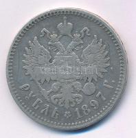 Orosz Birodalom 1897. 1R Ag "II. Miklós" T:3 karc Russian Empire 1897. 1 Ruble Ag "Ni...