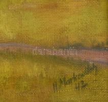 Azonosítatlan osztrák festő H. Markowitz?: Alpesi táj. Olaj, vászon, jelzett. Masszív fa keretben. 3...