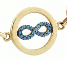 14 k arany (Au) nyaklánc köves medállal. Jelzett. br 5,5 g