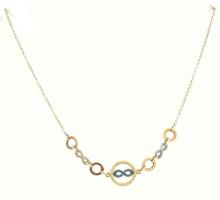 14 k arany (Au) nyaklánc köves medállal. Jelzett. br 5,5 g