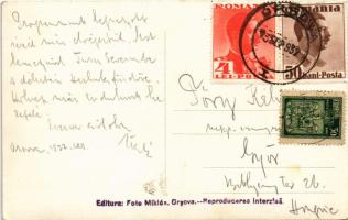 1937 Orsova, Vaskapu-szoros, gőzhajó, vasútvonal gőzmozdonnyal / Eisernes Tor / Portile de Fier / go...