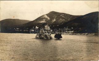 1924 Orsova, Al-Duna. Babagája szikla / Der Babagay-Felsen / Babagaj rock. Johann Eilingsfeld Capitain photo (fl)