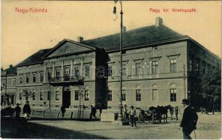 1909 Nagykikinda, Kikinda; Magy. kir. törvényszék, Schuld Péter üzlete. W.L. 610. / court, shops