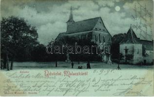 1898 (Vorläufer) Malacka, Malaczka, Malacky; Kolostor este. Kapható Wetschlnél / cloister at night (EK)