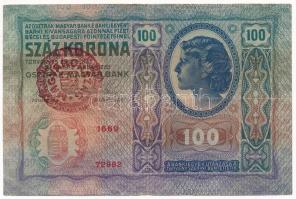 1912. 100K (5x) piros "MAGYARORSZÁG" felülbélyegzéssel T:F
Adamo K28