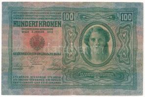 1912. 100K (5x) piros "MAGYARORSZÁG" felülbélyegzéssel T:F
Adamo K28