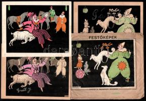 cca 1920 Kónya Zoltán (1891-?): Festőképek. Mulattató festőjáték. Bp., Eisler G.,(Újságüzem-ny.), 17...