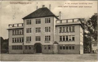 1915 Nagyvárad, Oradea; M. kir. országos csendőrségi iskola, Iskola épület (tantermek) udvari homlokzat / K.u.K. gendarmerie school, courtyard (EK)