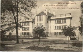 1914 Nagyvárad, Oradea; M. kir. országos csendőrségi iskola, Iskola épület (tantermek) utcai homlokzat / K.u.K. gendarmerie school (r)