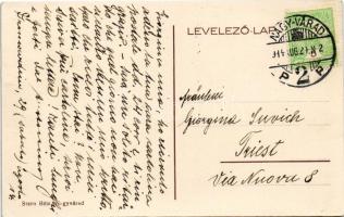 1914 Nagyvárad, Oradea; M. kir. országos csendőrségi iskola, Iskola épület (tantermek) utcai homlokz...