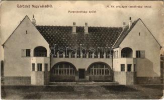 1914 Nagyvárad, Oradea; M. kir. országos csendőrségi iskola, Parancsnoksági épület / K.u.K. gendarmerie school (ázott sarok / wet corner)