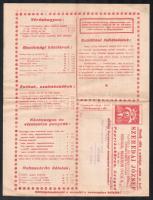1929 Szeged, Szeredai József Paprika- és terménykivitel gyékányáruk nagyban, prospektus, 2 sztl. lev...