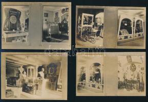cca 1910 A Nagyváradi Iparpártoló Egyesület kiállításának, és más egyéb nagyváradi épületeknek fotói, fotókról/fotóalbumról készült egykorú fotók, 12 db, 13x8 cm és 12x8 cm közötti méretben