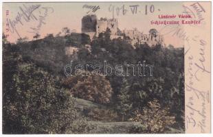 1906 Lánzsér, Lándzsér, Landsee (Sopronszentmárton); Schloßruine Landsee / várrom / castle ruins