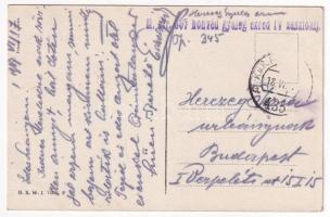 1917 Mode. B.K.W.I. 746-5. s: Mela Koehler + "M. kir. 607. honvéd gyalog ezred IV. zászlóalj&qu...