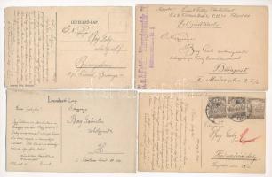 TETTEY EMIL (1885-1963) - 19 db eredeti saját kézzel rajzolt és megírt művész képeslap / 19 pre-1945...