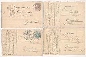 TETTEY EMIL (1885-1963) - 19 db eredeti saját kézzel rajzolt és megírt művész képeslap / 19 pre-1945...