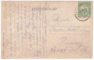 1910 Budapest, Bleriot repülőgépe a Lánchíd felett, montázs (r)