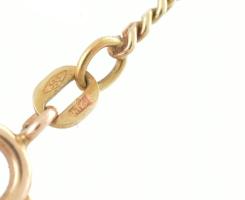 14k arany (Au) nyaklánc, rák horoszkópos medállal jelzett 12,1 g