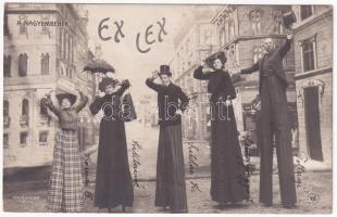 1905 Budapest, Ex Lex. A nagyemberek, a Magyar Színház revü előadása / Hungarian theaters revue performance (EK)