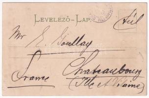 1907 Budapest XIV. Ős-Budavár a Városligetben. Kl.V. Bp. 45. Montázs hölgyekkel és urakkal (r)