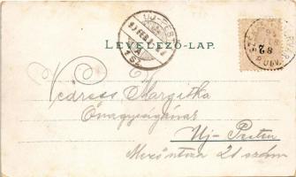 1899 (Vorläufer) Székesfehérvár, utca, Café Elite kávéház, üzlet. Kaufman F. kiadása, Art Nouveau, f...