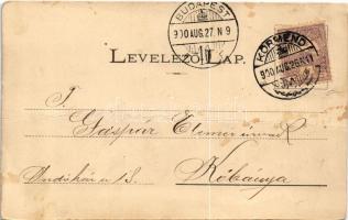 1900 Körmend, Hotel Korona szálloda, Evangélikus templom, Batthyány kastély, Batthyány tér, piac. Ar...