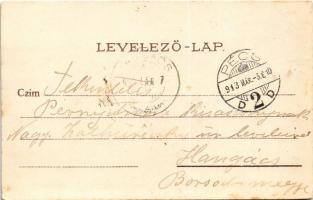 1913 Pécs, Fünfkirchen; látkép. litho s: H. Deininger (r)