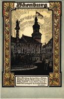 1924 Sopron, Várostorony. Verlagsabteilung der Südmark. Karte Nr. 3. Art Nouveau